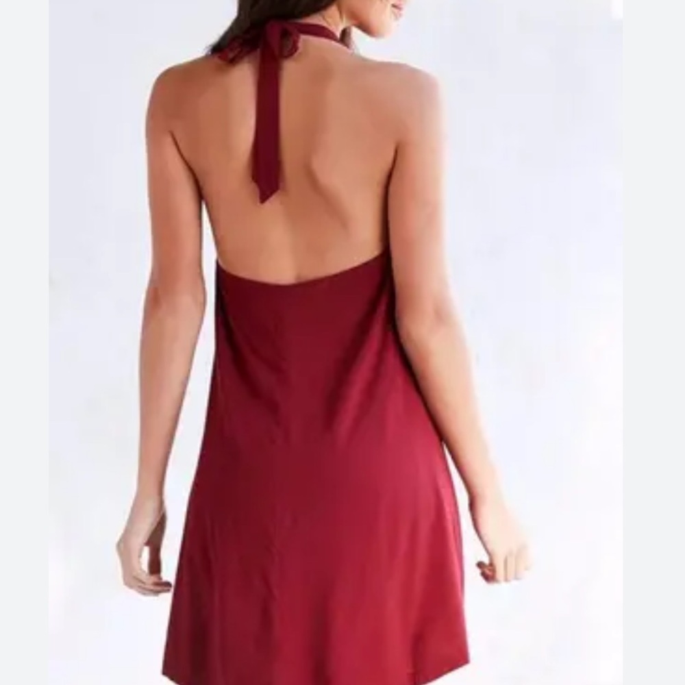 ~ Vintage Old Navy Halter Dress Size XS Red Burgundy